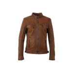 Blouson - oakwood - castel - cuir de mouton - couleur orange - homme