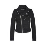 Blouson perfecto denim femme schott ref 48604 noir