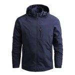 Blouson de randonnée homme - séchage rapide - coupe - vent - imperméable - bleu fonce Blouson de randonnée homme - séchage rapide - coupe - vent - imperméable - bleu fonce
