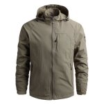 Blouson de randonnée homme séchage rapide coupe - vent imperméable - kaki Blouson de randonnée homme séchage rapide coupe - vent imperméable - kaki