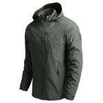 Blouson de randonnée pour homme séchage rapide coupe - vent imperméable sport - vert militaire Blouson de randonnée pour homme séchage rapide coupe - vent imperméable sport - vert militaire