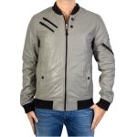 Blouson redskins cuir costa palerme - gris