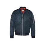 Blouson schott ma - 1 airforcers - homme - bleu - col teddy - bord cte