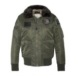 Blouson - schott - ohara - 100% nylon - imprim� fantaisie - col sherpa