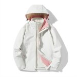 Blouson de ski femme 3 en 1 - couleur unie - respirant - blanc
