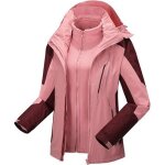 Blouson de ski femme - hugo - 3 en 1 impermable doubl polaire - rose - sports dhiver