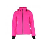 Blouson de ski femme peak mountain afori - fushia / argent - l - softshell - etanche - respirant