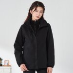 Blouson de ski femme randonne 3 en 1 amovible 2 pices impermable coupe - vent chaud avec capuche - ...
