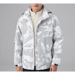 Blouson de ski homme camouflage 3 en 1 fashion doublure en polaire chaude 2 pièces extérieur - blanc Blouson de ski homme camouflage 3 en 1 fashion doublure en polaire chaude 2 pièces extérieur - blanc