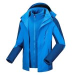 Blouson de ski homme - hugo - 3 en 1 imperm�able doubl� polaire - bleu
