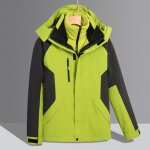 Blouson de ski impermable chaude pour homme avec capuche - vert - sports dhiver - montagne - respirant ...