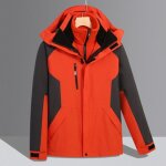 Blouson de ski - orange - homme - imperm�able et chaud avec capuche