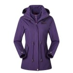Blouson softshell femme impermable2 en 1 doublee polaire amovible