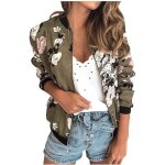 Blouson - veste sport femme chic et elegant blouson moto femme pas cher printemps automne fleur impim ...