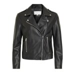 Blouson zippé - vila - cara - noir - 100% viscose - femme Blouson zippé - vila - cara - noir - 100% viscose - femme