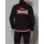 Blouson zipp� avec logos brod�s noir