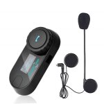 Bluetooth moto intercom systme cran lcd communication casque intercom multi interphone casque headset ...