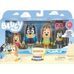 Bluey la famille � la plage (4 figurines) - univers miniature - moose toys - d�s 3 ans