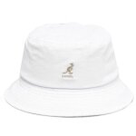 Bob - kangol - washed - couronne plate - 100% coton - blanc