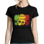 T - shirt femme - bob marley - col rond - blanc - manches courtes - coupe regular
