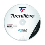 Bobine de cordage - tecnifibre - black code 1. 28mm - 200m - monoconducteur - noir