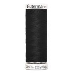 Fil � coudre - g�termann - 200m - noir - 100% polyester - bobine