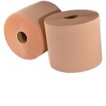 Bobine papier essuie mains ouate rouleau 300m (lot de 2)