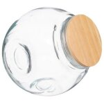 Bocal � bonbons en verre bois 15l transparent