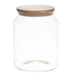 Bocal de conservation - cook concept - verre - couvercle bois - transparent - 2. 4l