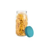 Bocal herm�tique en verre - on range tout ! - 3 l - bleu - couvercle herm�tique - fabriqu� en france