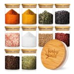 Bocaux - klarstein - ronds couvercle en bambou - 10 pièces - 150 ml chacun hermétiques Bocaux - klarstein - ronds couvercle en bambou - 10 pièces - 150 ml chacun hermétiques