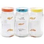 Bocal en plastique le parfait - 3l - �100mm x3 - blanc