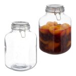 Bocal en verre lot de 2 3 litres conserves grand pot herm�tique fermeture �tanche avec �trier xxl transparent ...