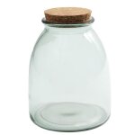 Bocal en verre & couvercle lige 1l transparent