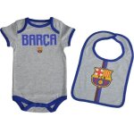 Body + bavoir b�b� - fc barcelone - taille gar�on - coton - manches courtes - multicolore