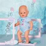Body zapf creation baby born 43 cm - bleu - confortable et mignon Body zapf creation baby born 43 cm - bleu - confortable et mignon