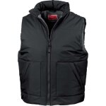 Bodywarmer de travail result doubl polaire - noir