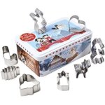 Boite de 18 dcoupoirs - patisse - mtal - dcor alsace - en inox