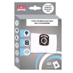 Bote de 4 sacs + 1 filtre hygiene + aspirateur zr200520 rowenta tefal moulinex