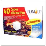 Bo�te de 40 cubes allume - feu pour barbecues chemin�es po�les. . . plaque pr�d�coup�e de 40 cubes blancs ...