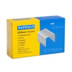 Agrafes - rapesco - 53 / 6mm - boite de 5000 - galvanis�es - compatibles s�rie 23