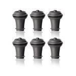 Bo�te de 6 bouchons gris � vin pour pompe vacuvin