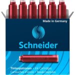 Bo�te de 6 cartouches dencre - schneider - rouge - compatible stylos plume - mixte - adulte