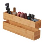Bote en bambou lot de 2 rangement salle de bain cuisine & bureau oblong & troit caisse 7 x 38 x 8 cm ...