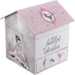 Bote  bijoux musicale ballerine 16cm rose