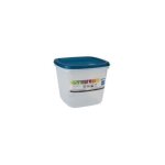 Boite carr�e eda - 2. 5 l - naturel - couvercle turquoise acidul�