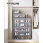 Bo�tes � chaussures lot de 18 rangement chaussures pliable pour pointure jusqu?� 46 transparent et gris ...