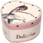 Boite coeur  bijoux musicale - ballerina