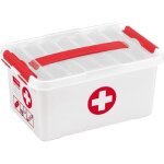 Bote de rangement  pharmacie - fast - q - line - 6 litres - blanc et rouge