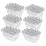 Bo�tes de cong�lation - rotho - set de 6 - 025 l - plastique sans bpa - transparent